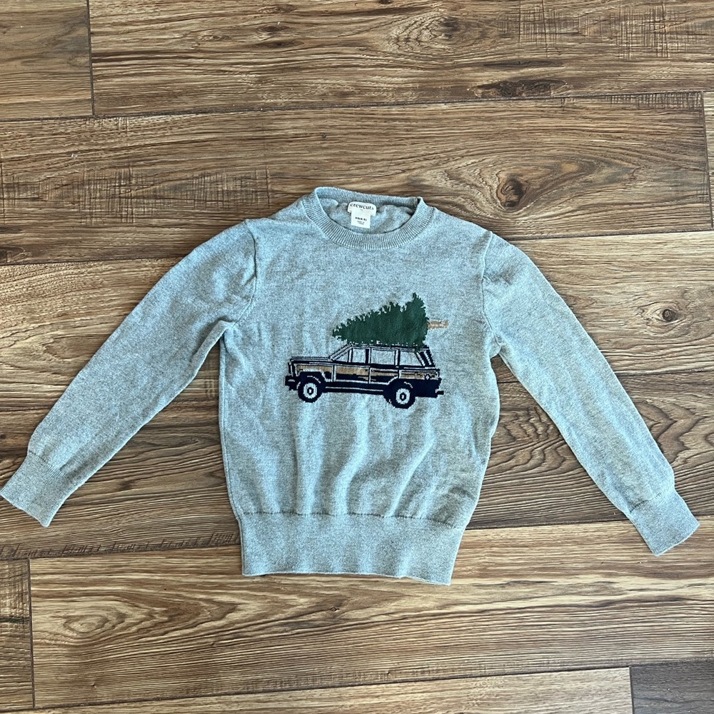 Crewcuts J Crew brand Boys' truck and tree crewneck sweater